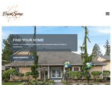 Tablet Screenshot of mycrystalsprings.com